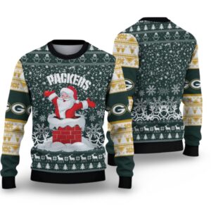 Alternative view of 2025 GB Packers Santa Ugly Christmas Sweater - Grishko.com
