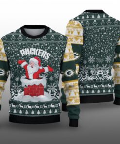 2025 GB Packers Santa Ugly Christmas Sweater 