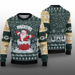 2025 GB Packers Santa Ugly Christmas Sweater - Grishko.com