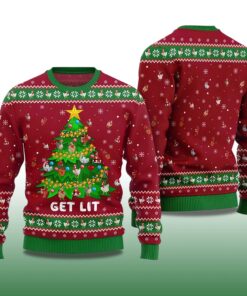 Alternative view of 2025 Get Lit Chicken Ornament On Christmas Tree Ugly Christmas Sweater