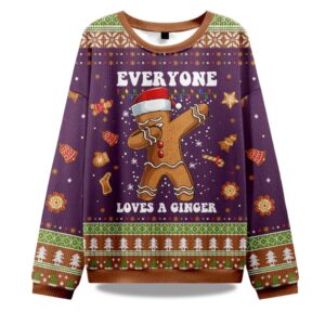 2025 Gingerbread Dabbing Dance Ugly Christmas Sweater