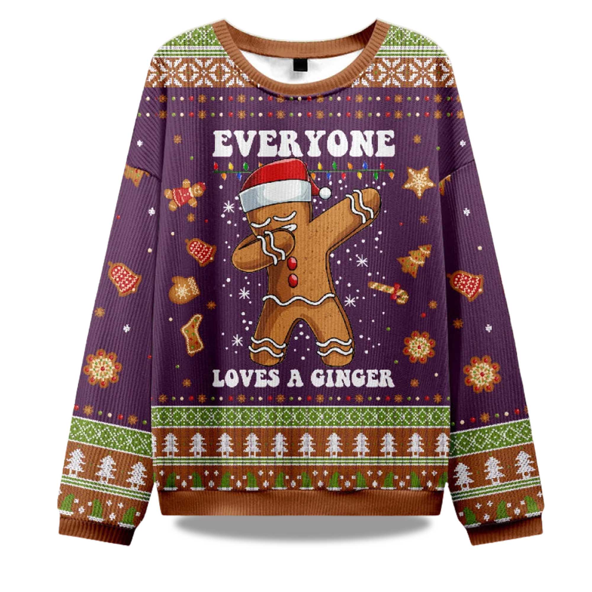 2025 Gingerbread Dabbing Dance Ugly Christmas Sweater