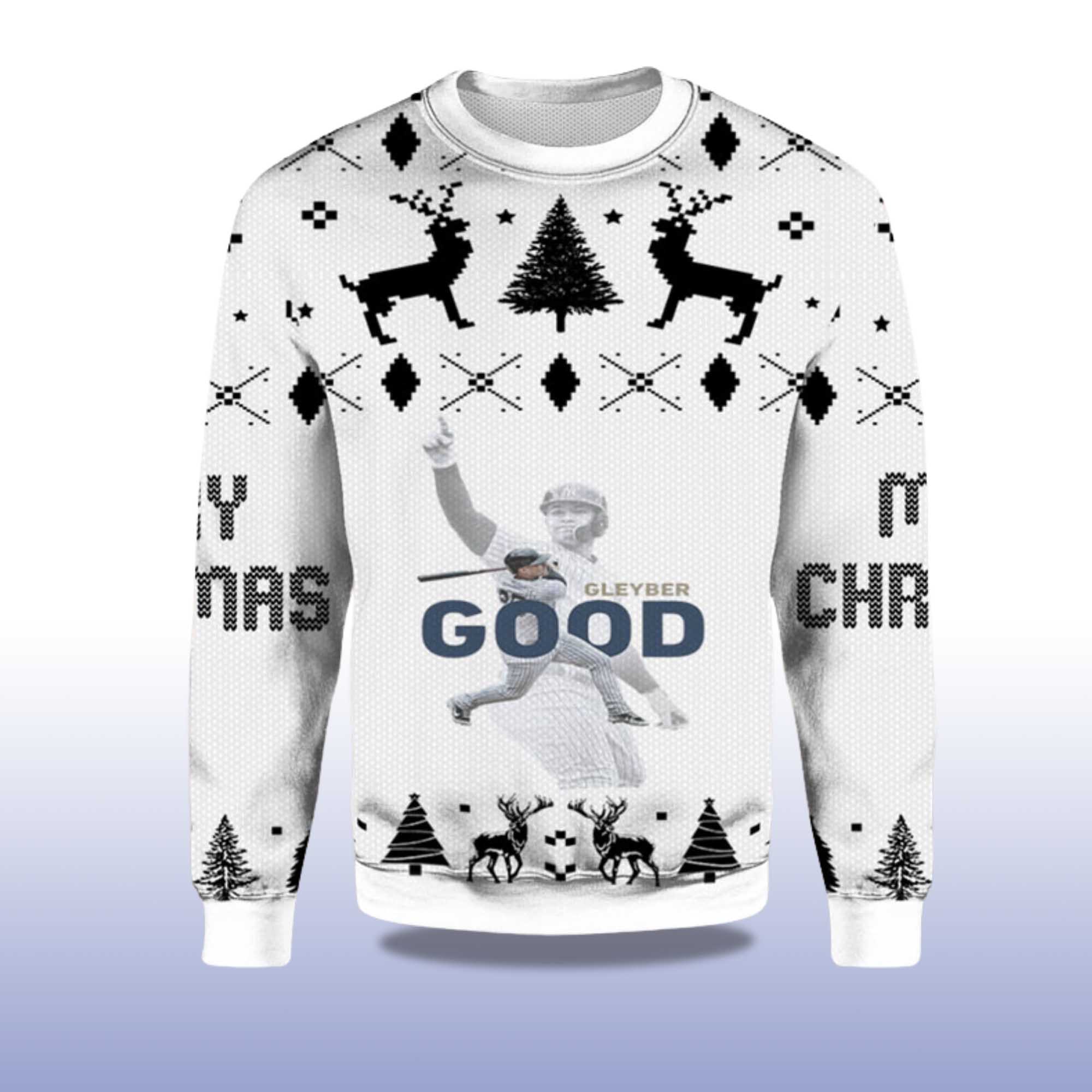 Alternative view of 2025 Gleyber Good New York Yankees Ugly Christmas Sweater