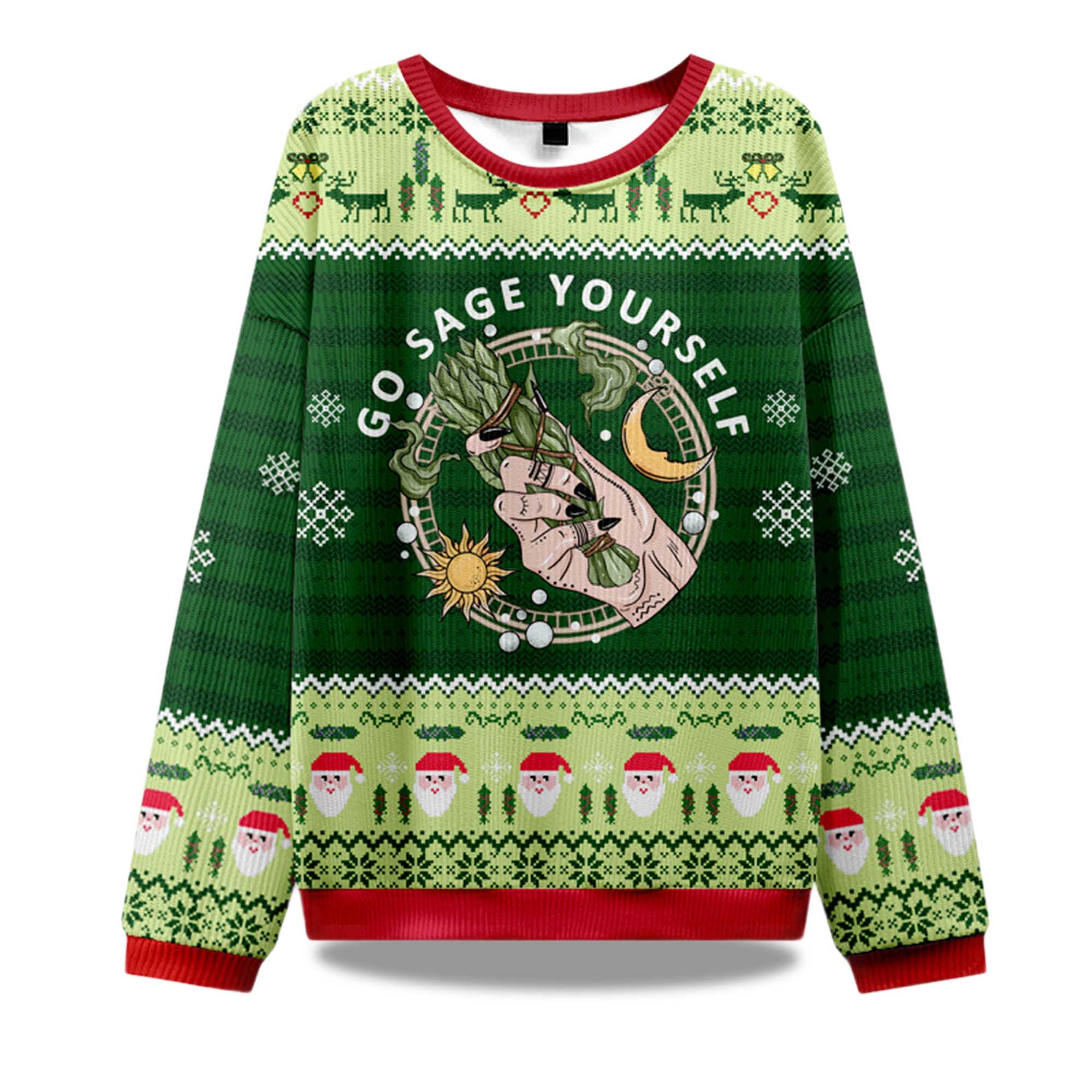 2025 Go Sage Yourself Ugly Christmas Sweater