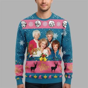 Alternative view of 2025 Golden Girls Blue Ugly Christmas Sweater - Grishko.com
