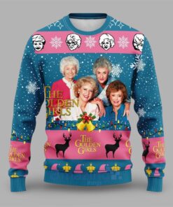 2025 Golden Girls Blue Ugly Christmas Sweater 