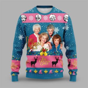 2025 Golden Girls Blue Ugly Christmas Sweater - Grishko.com