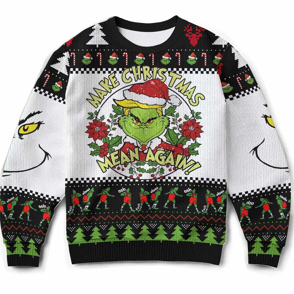 Alternative view of 2025 Grnch Make Christmas Mean Again Ugly Sweater