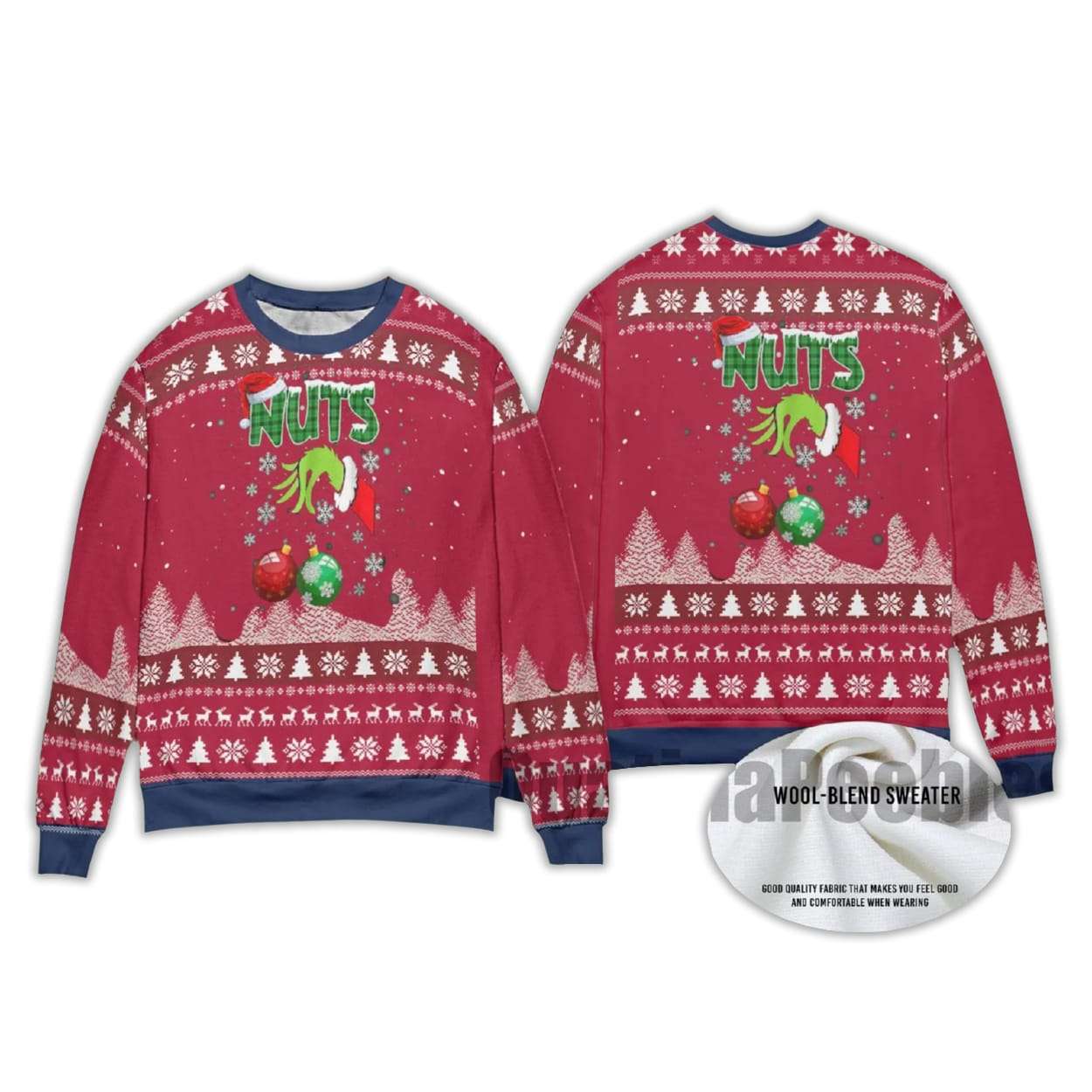 Alternative view of 2025 Grnch Nuts Ugly Christmas Sweater