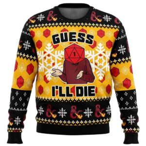 2025 Guess I'll Die Dungeons & Dragons Ugly Sweater