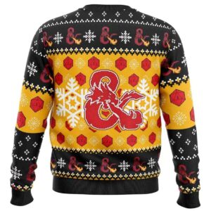 Alternative view of 2025 Guess I'll Die Dungeons & Dragons Ugly Sweater