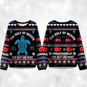 2025 Gulf of Mexico Stay Salty and Resist Ugly Christmas Sweater