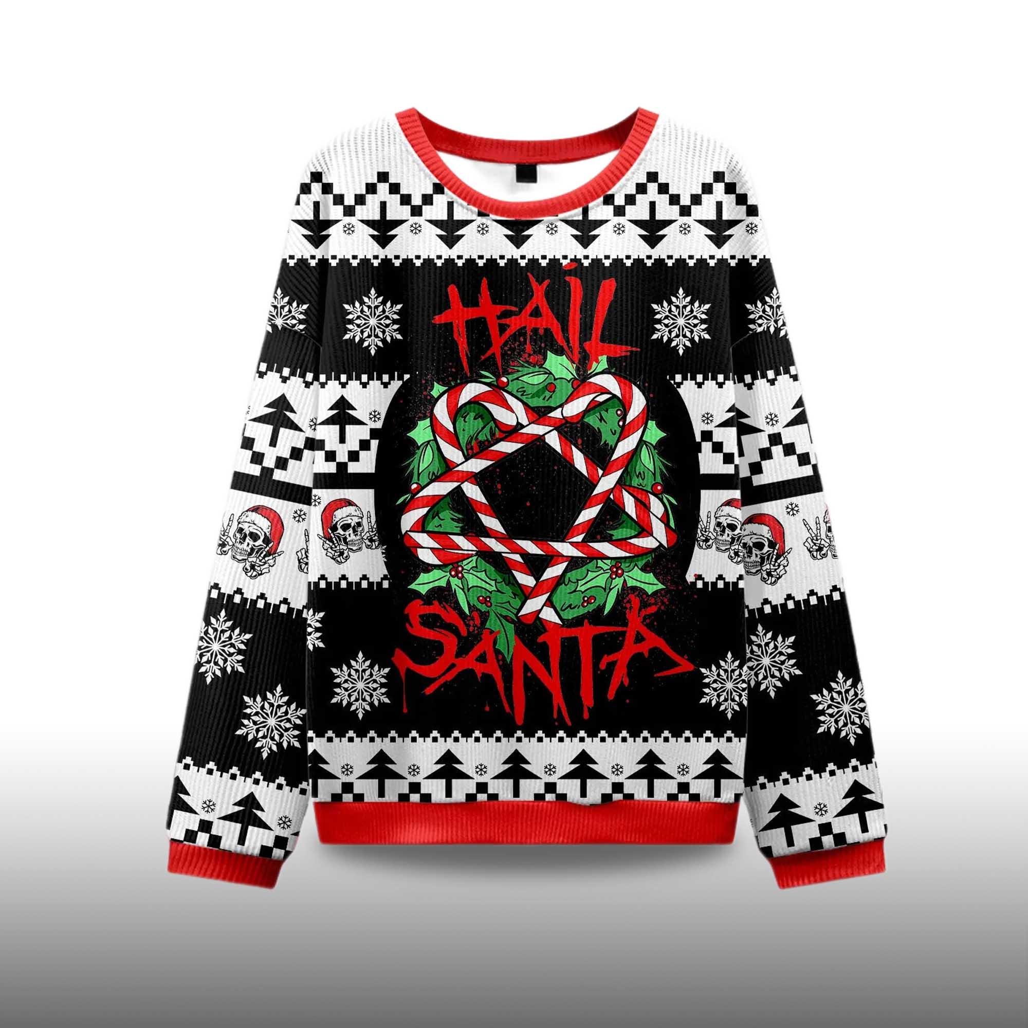 Alternative view of 2025 Hail Santa Ugly Christmas Sweater