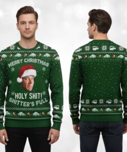 Alternative view of 2025 Hallelujah Holy Shit Where_s The Tylenol Christmas Ugly Sweater