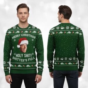 Alternative view of 2025 Hallelujah Holy Shit Where_s The Tylenol Christmas Ugly Sweater