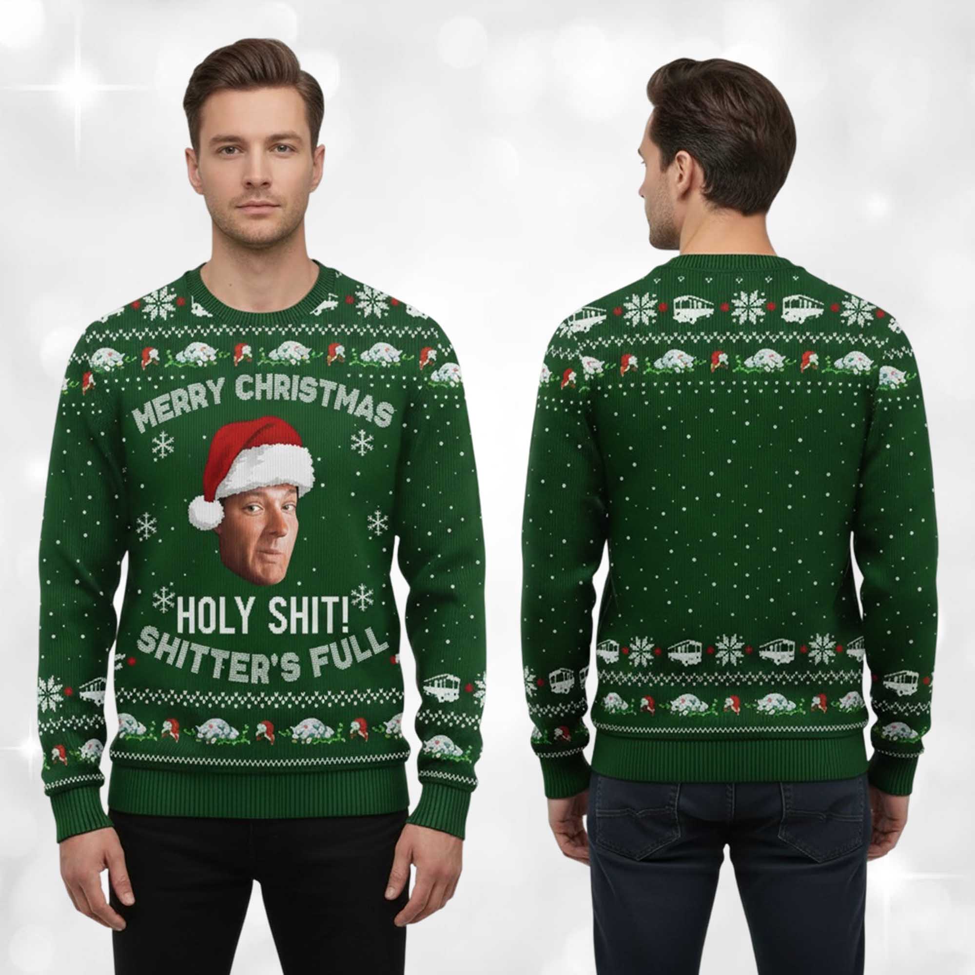 Alternative view of 2025 Hallelujah Holy Shit Where_s The Tylenol Christmas Ugly Sweater
