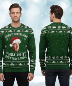 2025 Hallelujah Holy Shit Where_s The Tylenol Christmas Ugly Sweater