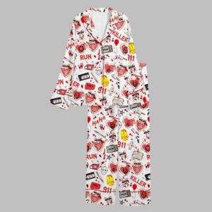 Alternative view of 2025 Halloween Characters Horror Scary Movie Lover Pajamas Set