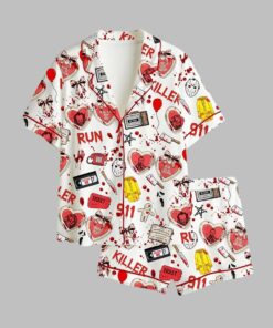 2025 Halloween Characters Horror Scary Movie Lover Pajamas Set