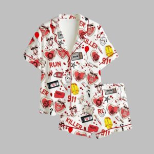 2025 Halloween Characters Horror Scary Movie Lover Pajamas Set