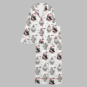 Alternative view of 2025 Halloween Chicken Chick Or Treat Fall Chicken Pajamas Set