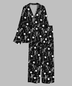 Alternative view of 2025 Halloween Dancing Skeleton Party Spooky Season Fall Pajamas Set