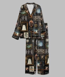 Alternative view of 2025 Halloween Ghost Evil Pumpkin Bat Cat Skull Pajamas Set