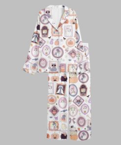 Alternative view of 2025 Halloween Ghost Frames Pastel Cute Ghost Portraits Pajamas Set