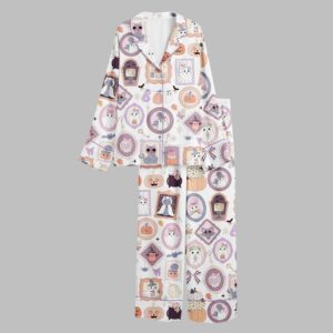 Alternative view of 2025 Halloween Ghost Frames Pastel Cute Ghost Portraits Pajamas Set
