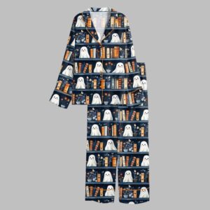 Alternative view of 2025 Halloween Ghost Reading Books Bookish Pajamas Set