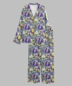 Alternative view of 2025 Halloween Patchwork Spooky Season Halloween Ghost Pajamas Set