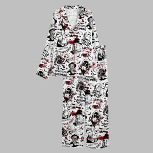Alternative view of 2025 Halloween Retro Halloween Horror Movie Pajamas Set