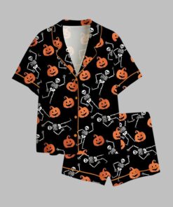 2025 Halloween Slightly Subtle Anti MAGA Skeleton Spooky Pajamas Set