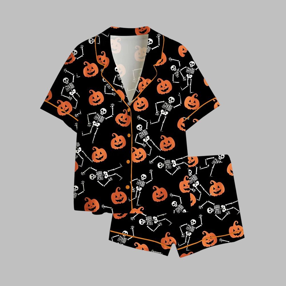 2025 Halloween Slightly Subtle Anti MAGA Skeleton Spooky Pajamas Set