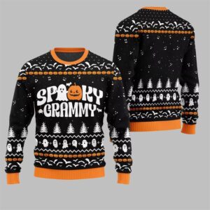 2025 Halloween Spooky Grammy Ugly Sweater - Grishko.com