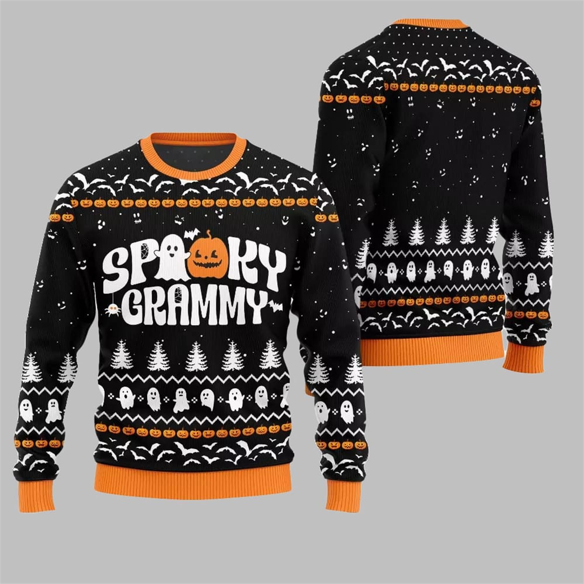 2025 Halloween Spooky Grammy Ugly Sweater - Grishko.com