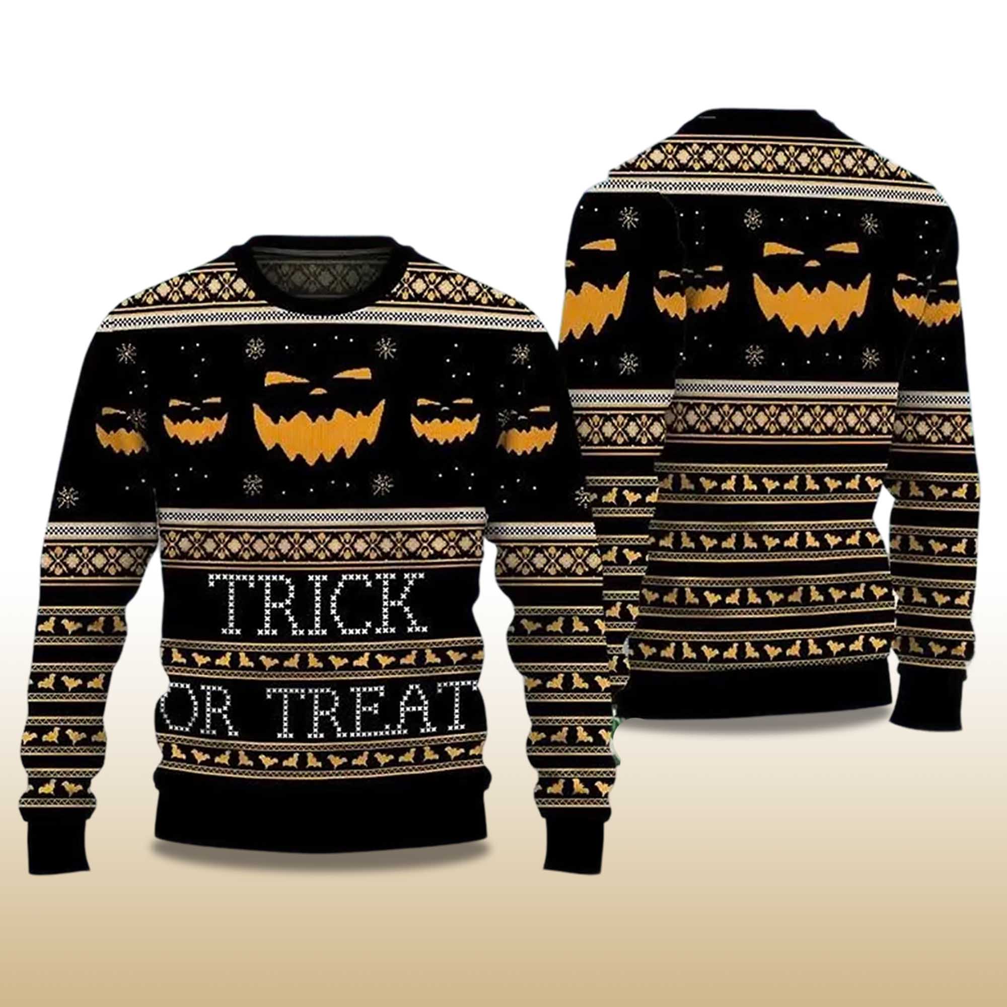 Alternative view of 2025 Halloween Trick or Treat Ugly Christmas Sweater