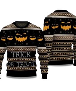 2025 Halloween Trick or Treat Ugly Christmas Sweater