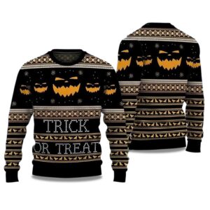 2025 Halloween Trick or Treat Ugly Christmas Sweater