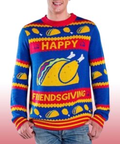 Alternative view of 2025 Happy Friendsgiving Taco Chicken Ugly Christmas Sweater