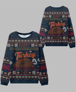 2025 Happy Turkey Day Thanksgiving Ugly Sweater 