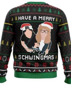 Alternative view of 2025 Have A Merry Schwingmas Wayne's World Ugly Christmas Sweater