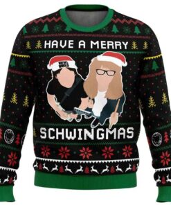 2025 Have A Merry Schwingmas Wayne's World Ugly Christmas Sweater
