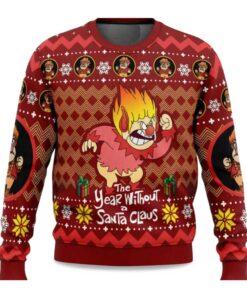 2025 Heat Miser The Year Without a Santa Claus Ugly Christmas Sweater