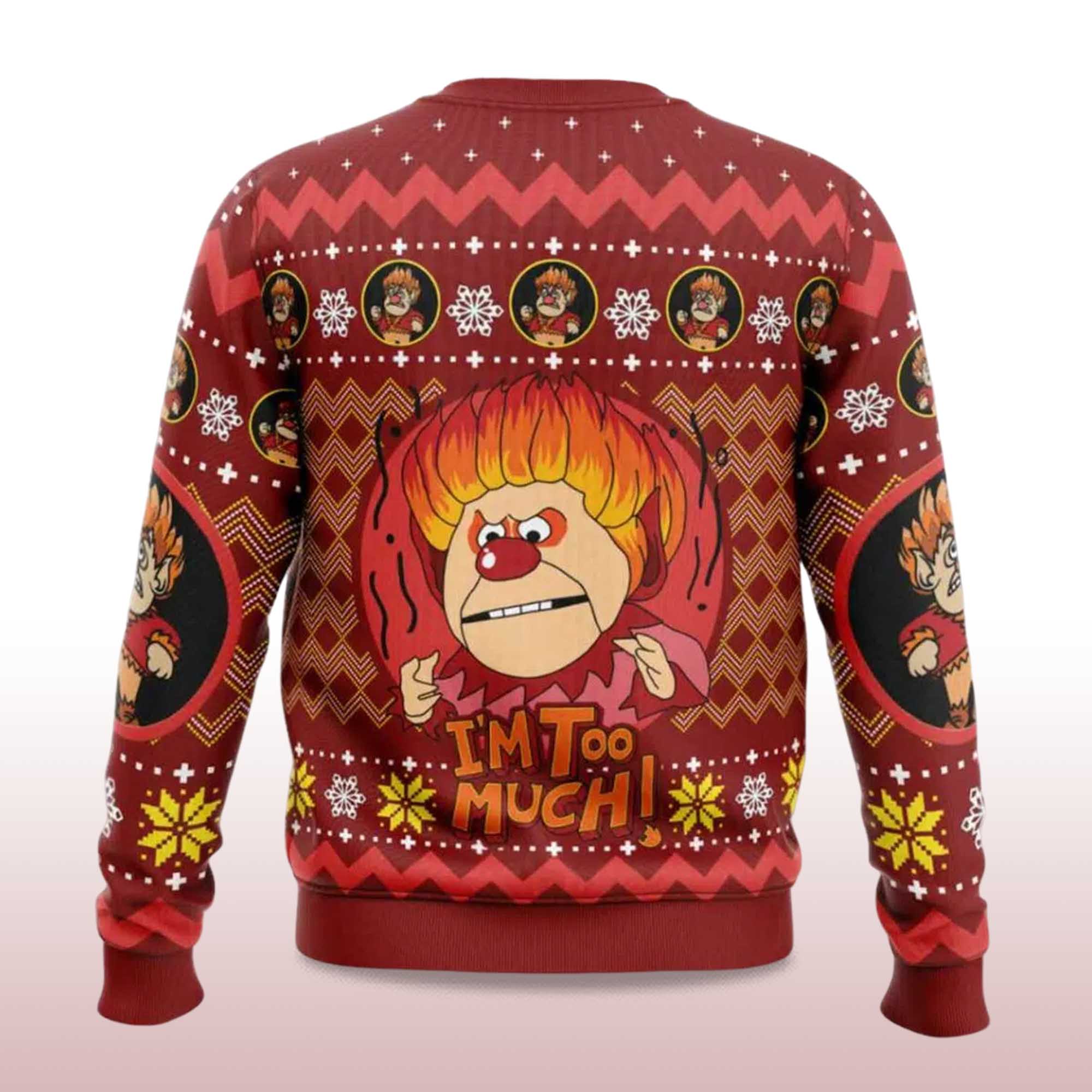 Alternative view of 2025 Heat Miser The Year Without a Santa Claus Ugly Christmas Sweater