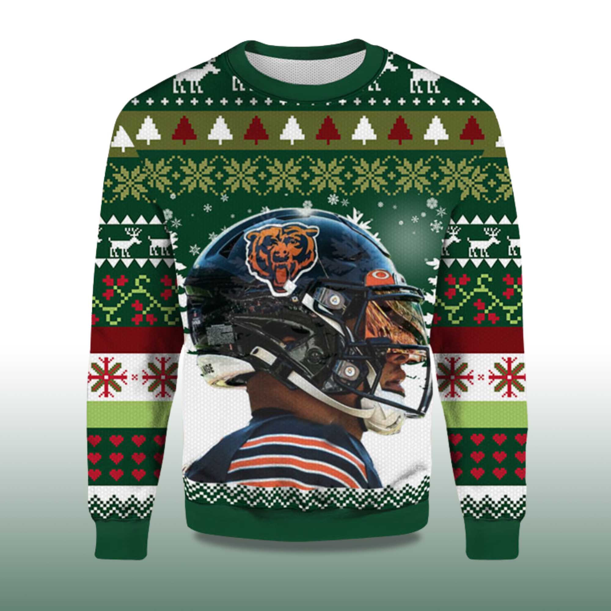 Alternative view of 2025 Helmet Chicago Bears Ugly Christmas Sweater