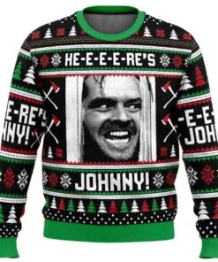 2025 Here's Johnny The Shining Ugly Christmas Sweater