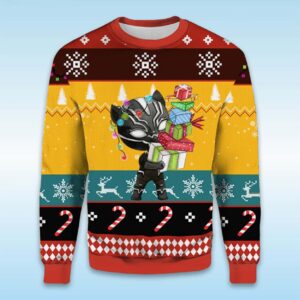 Alternative view of 2025 Heroes Christmas Marvel Lights Ugly Christmas Sweater