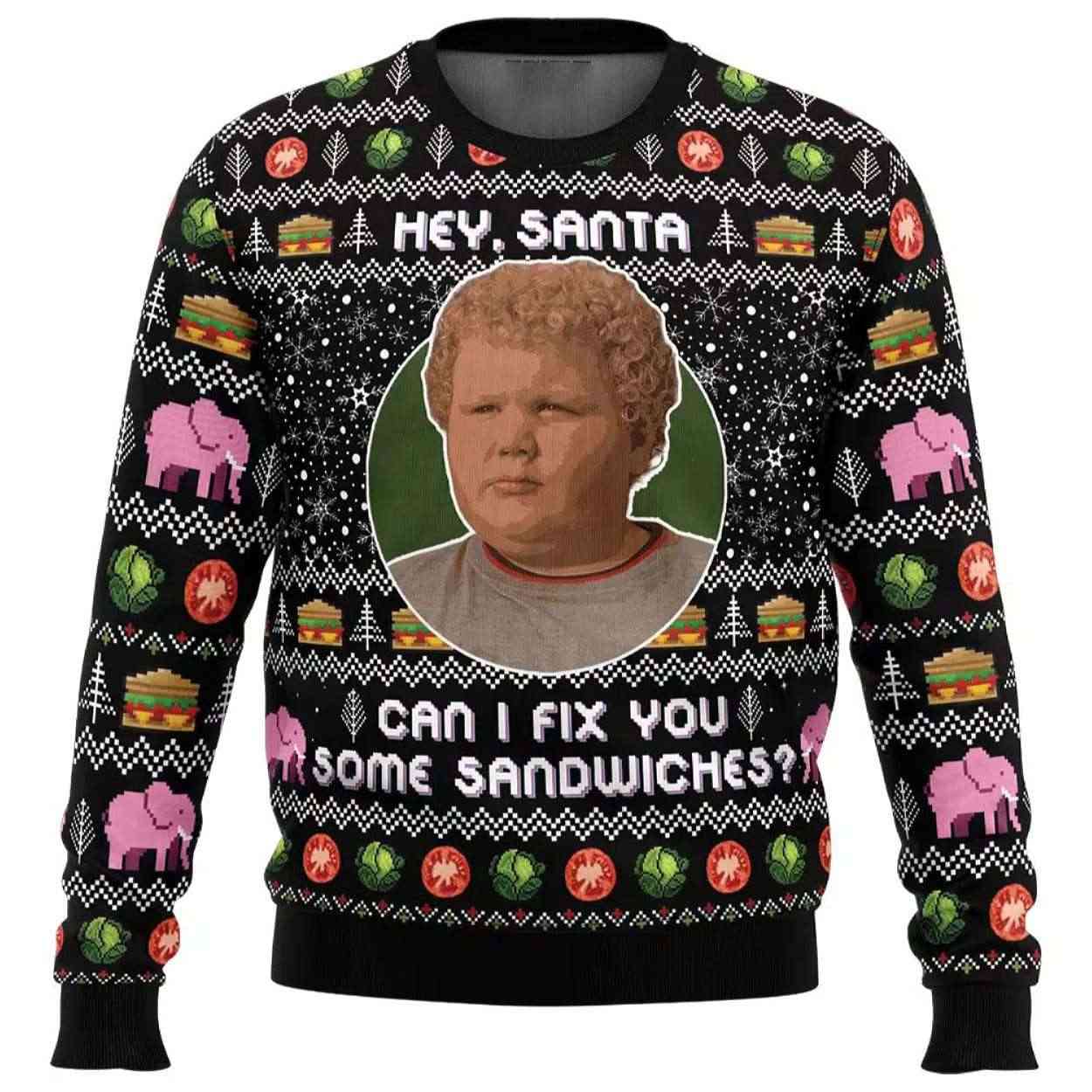 2025 Hey Santa Can I Fix You Some Sandwiches Bad Santa Ugly Christmas Sweater