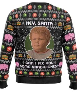 Alternative view of 2025 Hey Santa Can I Fix You Some Sandwiches Bad Santa Ugly Christmas Sweater